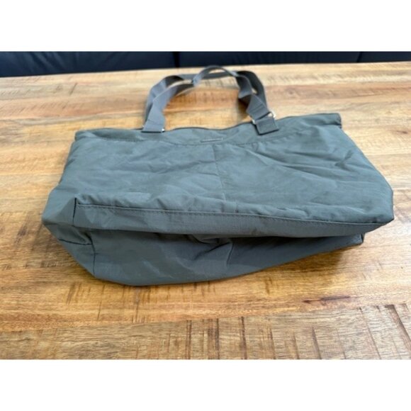 Baggallini Carryall Tote Grey Yellow Lining Nylon Case Bag Travel Double Handle - Picture 3 of 11